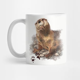 Cute Watercolor Otter Animal Art Mug